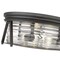 Z-Lite Cape Harbor 3 Light Flush Mount, Matte Black & Clear 491F3-MB - alternate 3